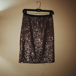rose gold sequence skirt 👡